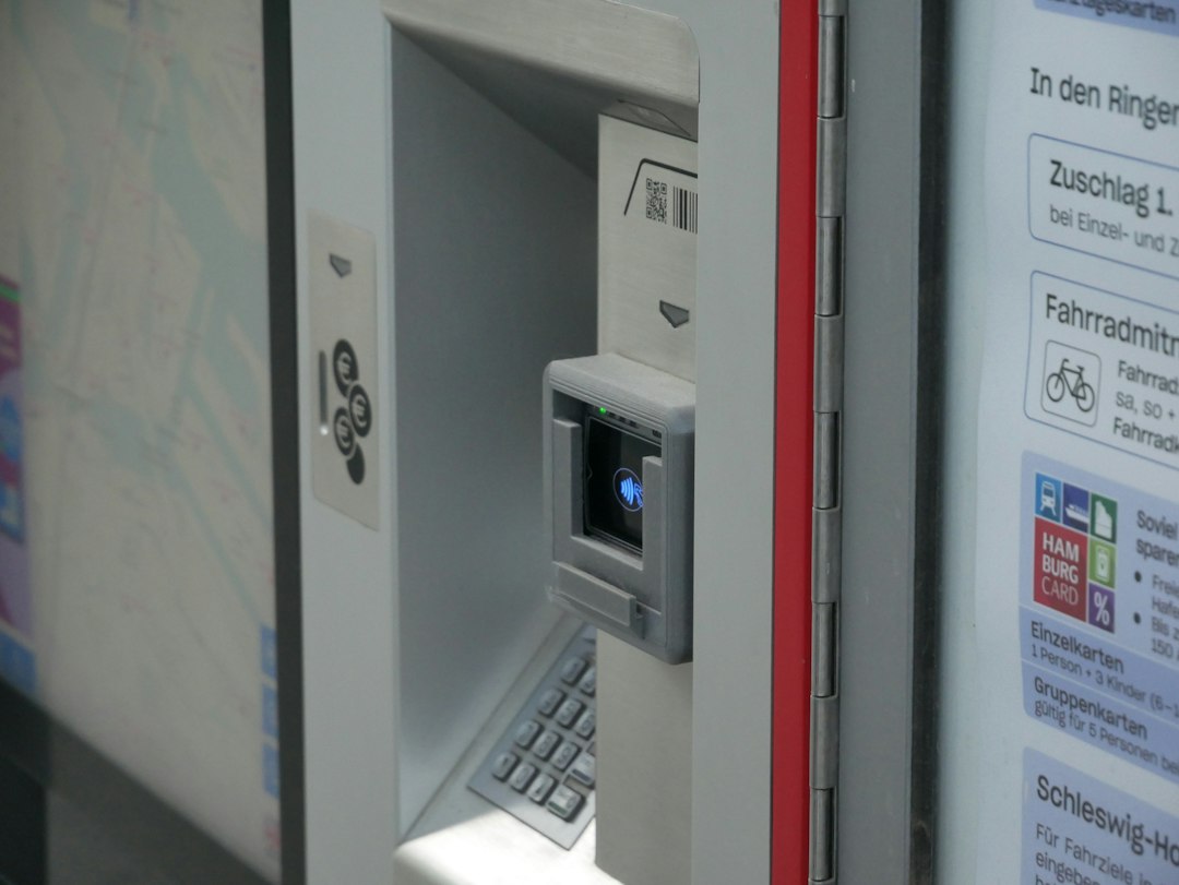 a close up of a machine with a key board